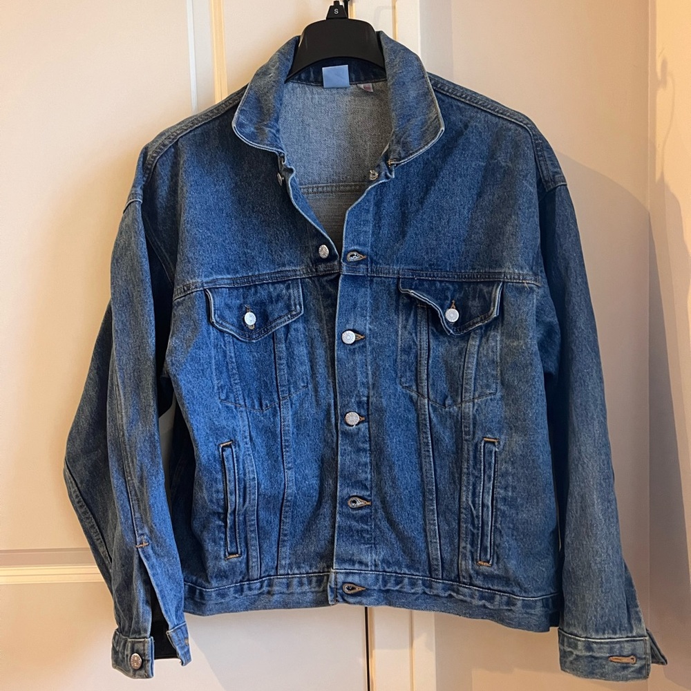 Vintage Limited Edition Coca-Cola Logo Embossed Blue Denim Jacket Drop Shoulder